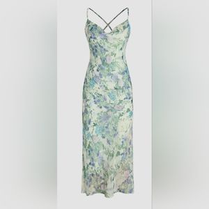 Floral Strappy Back Midi Dress